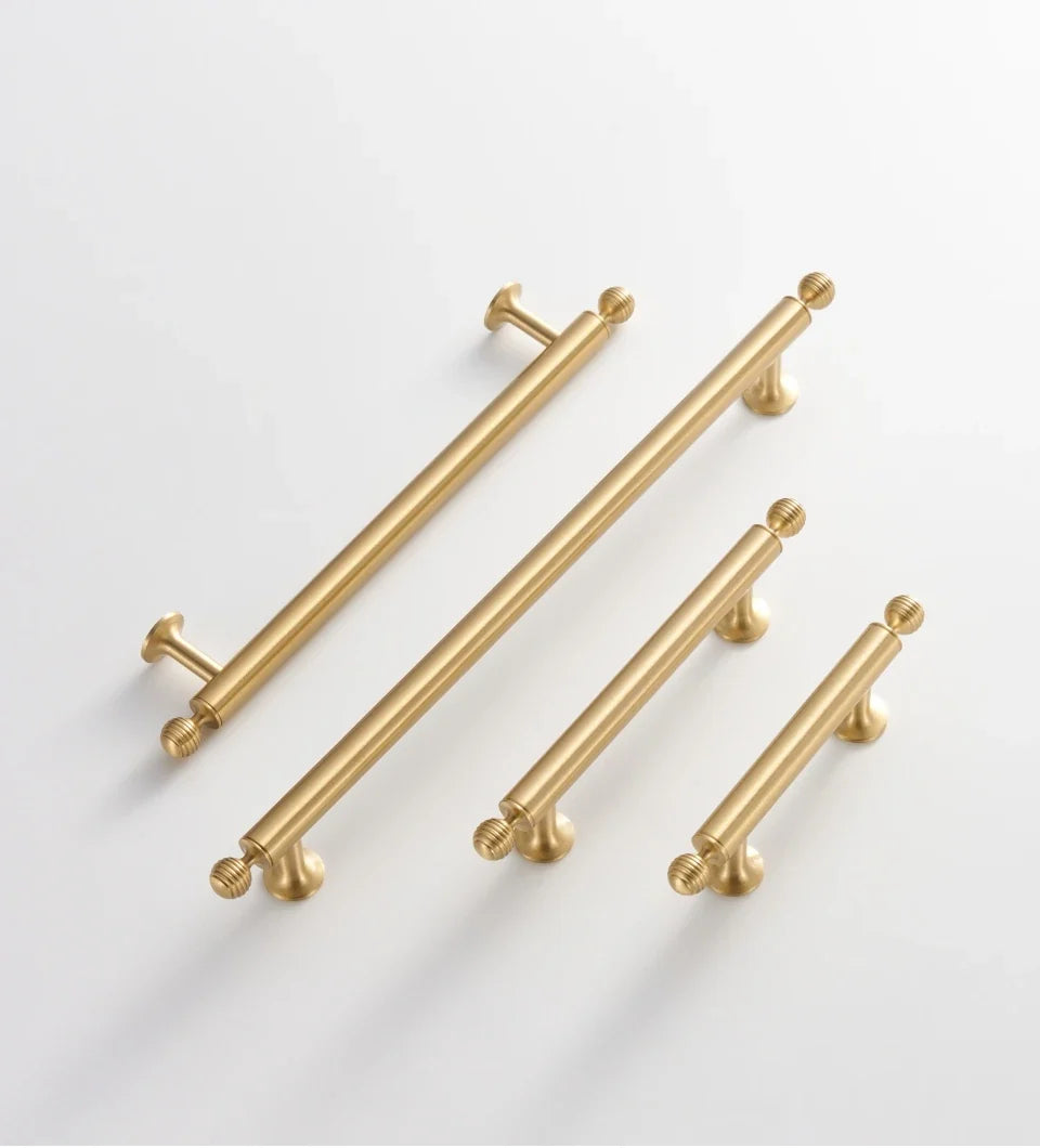 Solid Brass Gold T-BAR Closets Pull Cabinet Furniture Handles by LookiDecor