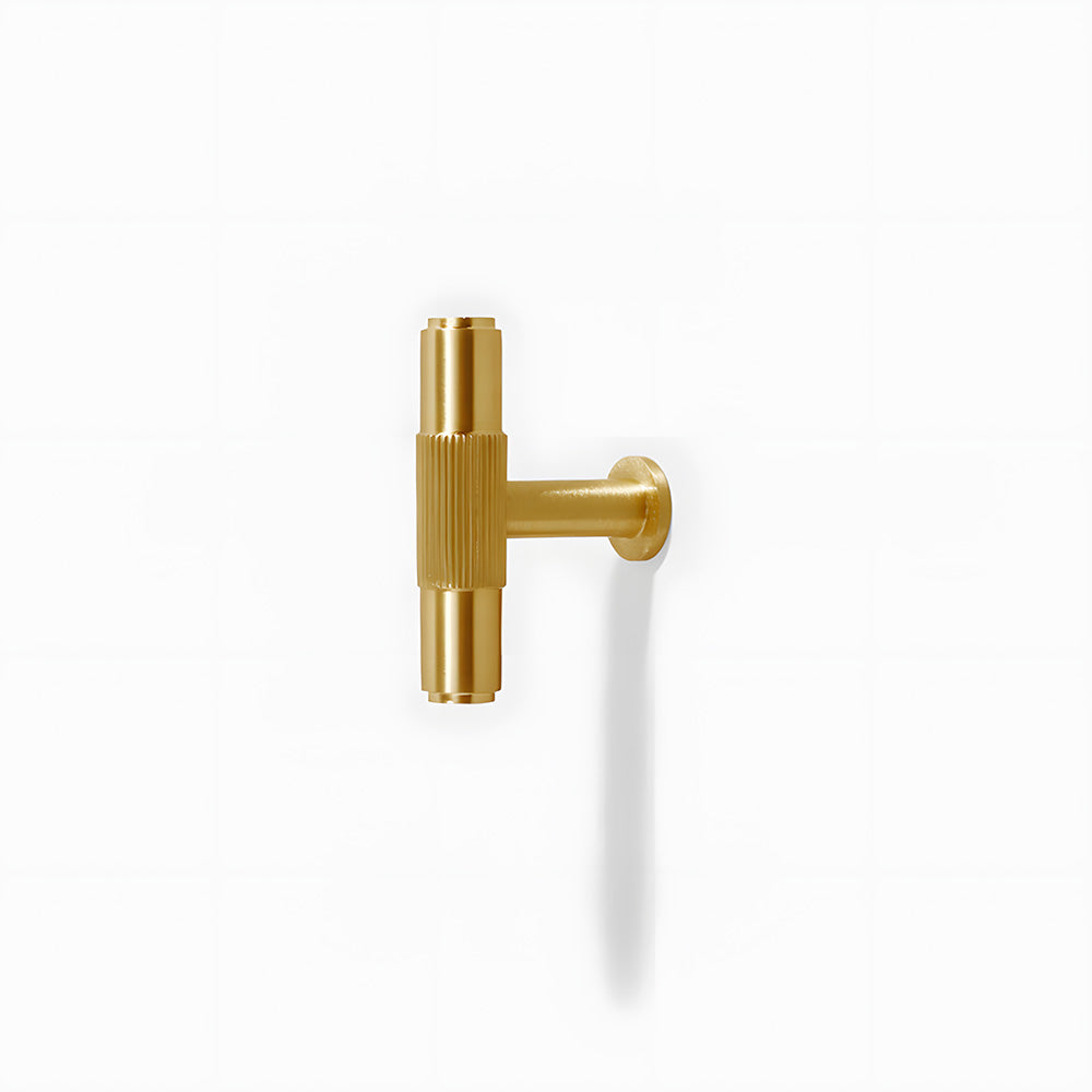 Gold Vintage Lined Brass Kitchen Cabinet Handles by LookiDecor