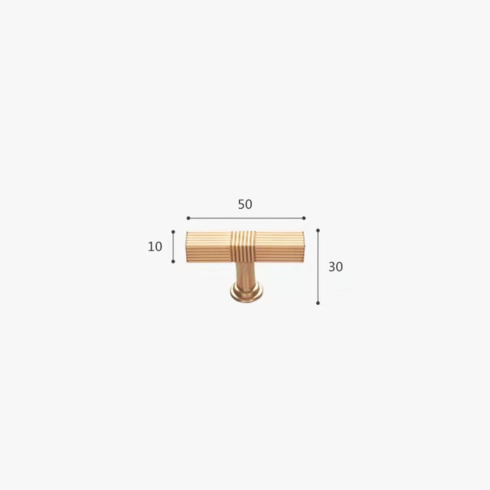 Gold Stain Finish Knurled Design Kitchen Cabinet Bar Pull Handles by LookiDecor