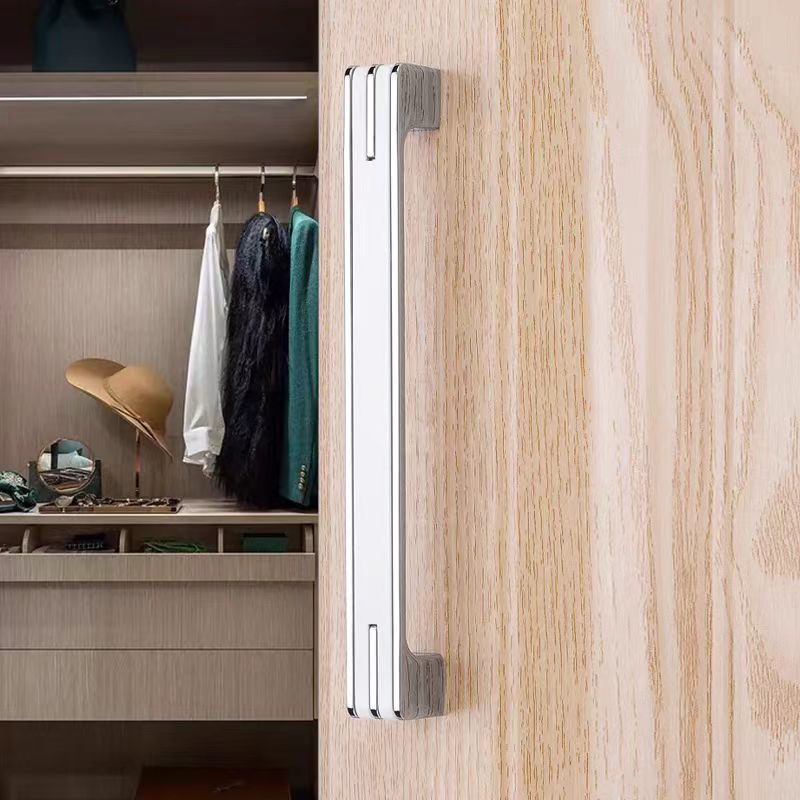 Black and Chrome Modern Cabinet Handles for Kitchens and Drawers by LookiDecor