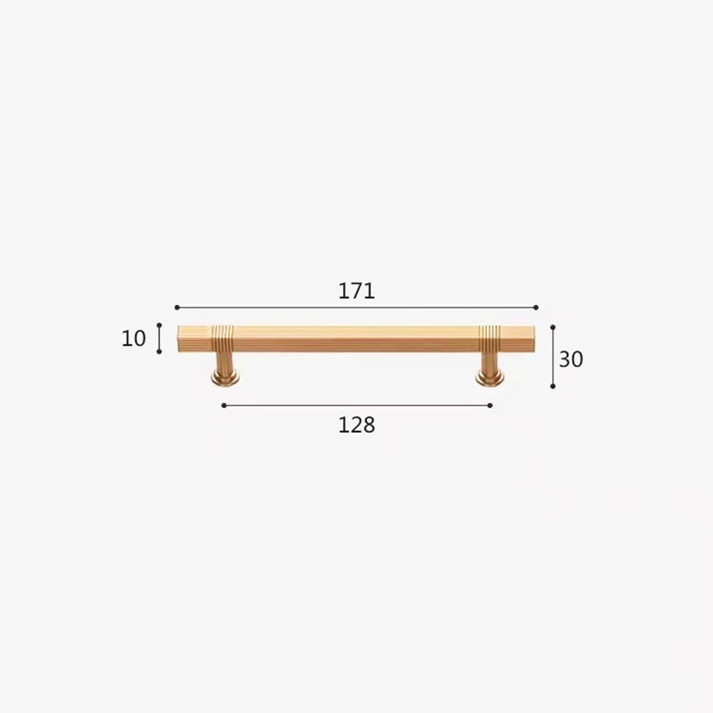 Gold Stain Finish Knurled Design Kitchen Cabinet Bar Pull Handles by LookiDecor