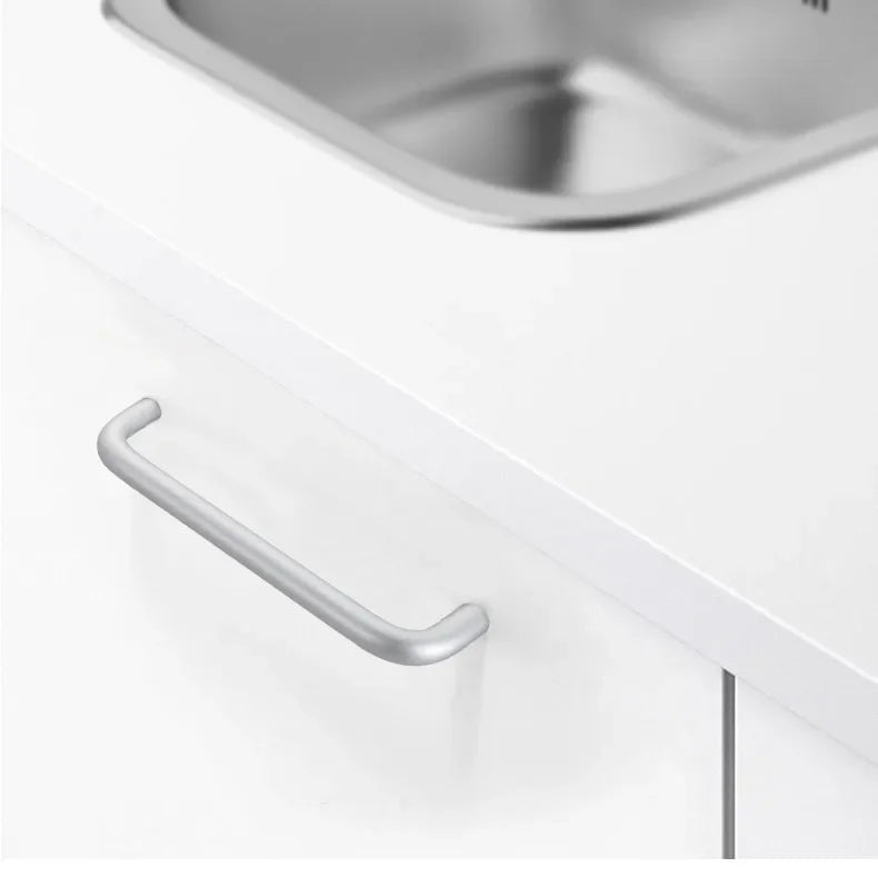 Silver Aluminum Alloy Kitchen Cabinet Handles for Closets Drawer Dresser by LookiDecor