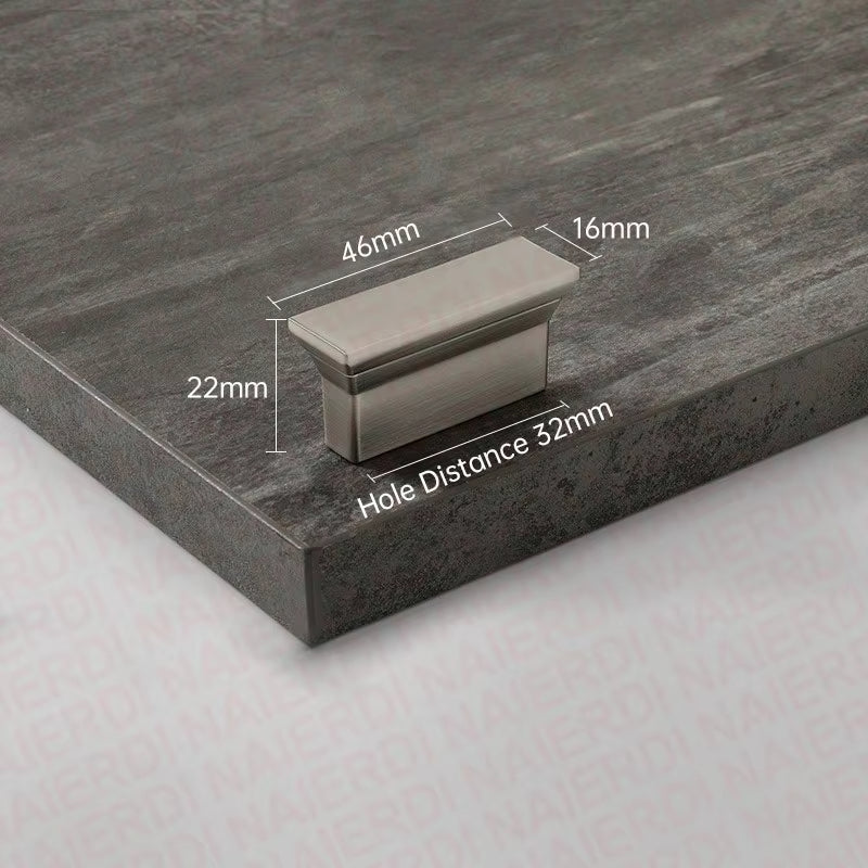 Brushed Steel Zinc Alloy Trapezoid Cabinet Handles Closets Cabinets Drawer Pulls by LookiDecor