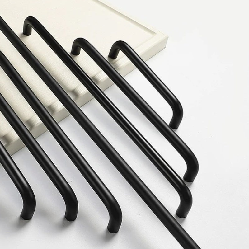 Black Aluminum Cabinet Handles for Kids' Rooms by LookiDecor