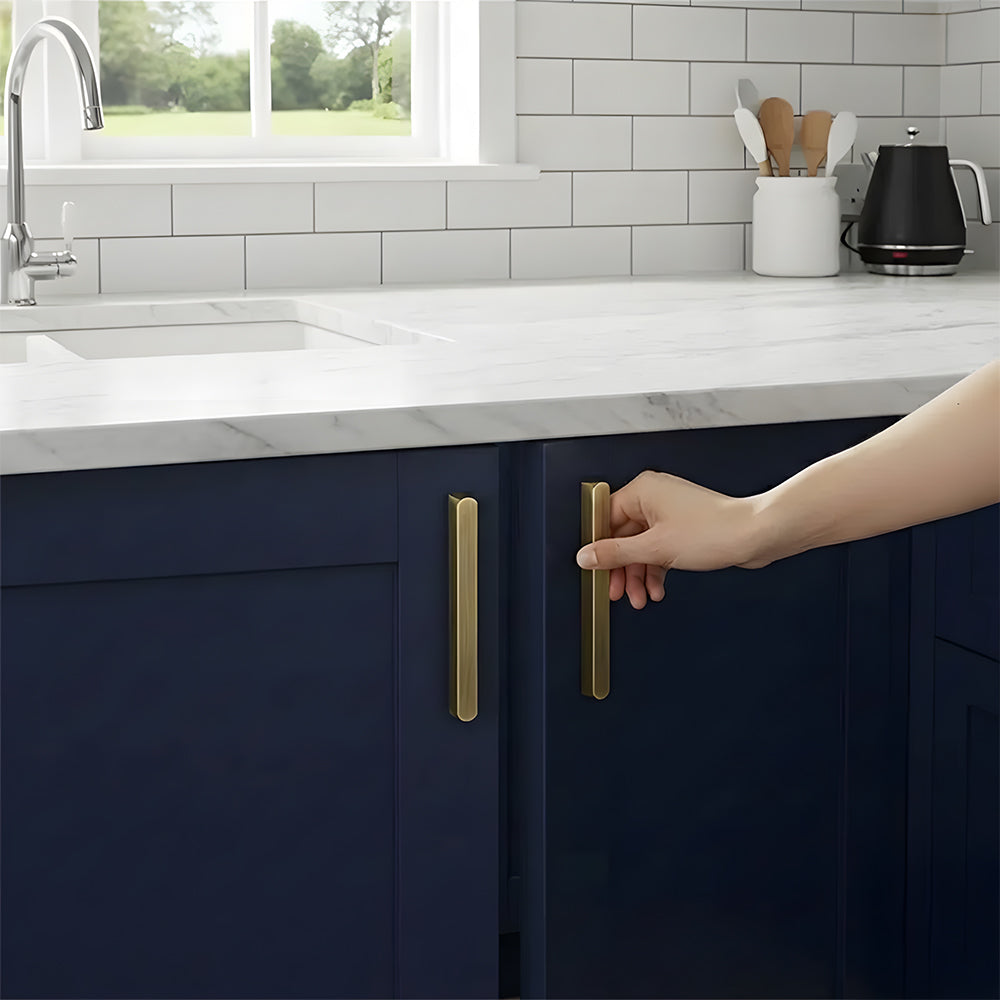 Antique Bronze Brass Edge Cabinet Handles by LookiDecor