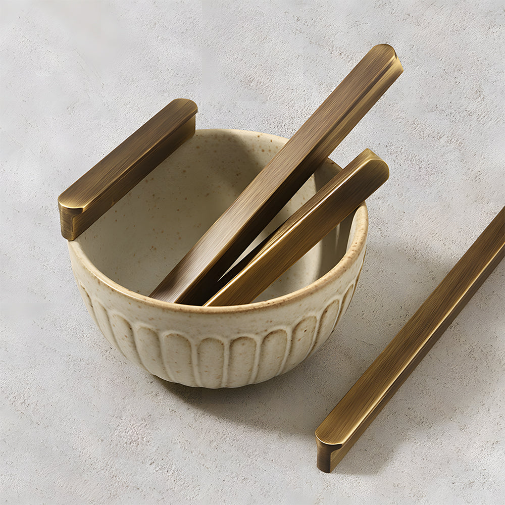 Antique Bronze Brass Edge Cabinet Handles by LookiDecor