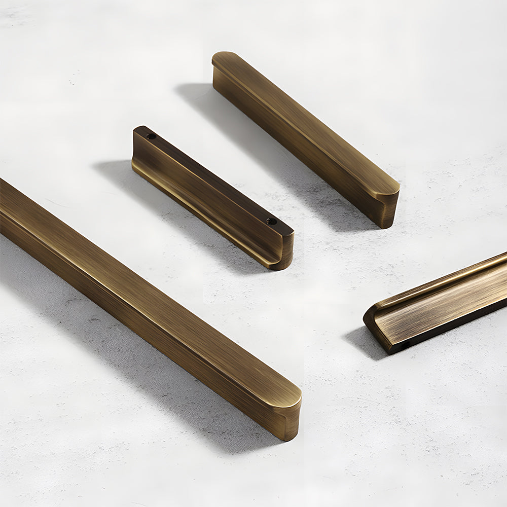 Antique Bronze Brass Edge Cabinet Handles by LookiDecor