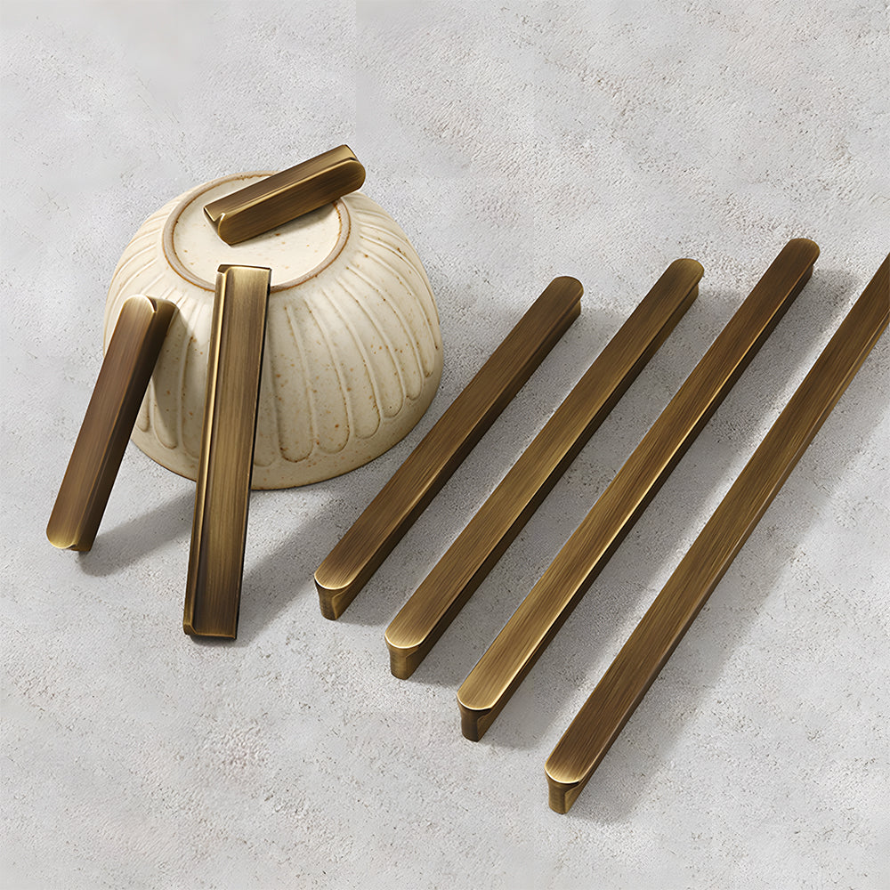 Antique Bronze Brass Edge Cabinet Handles by LookiDecor