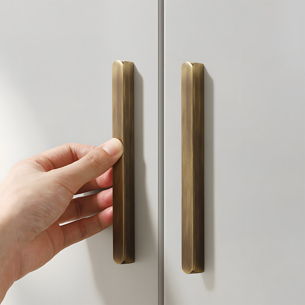 Antique Bronze Brass Edge Cabinet Handles by LookiDecor