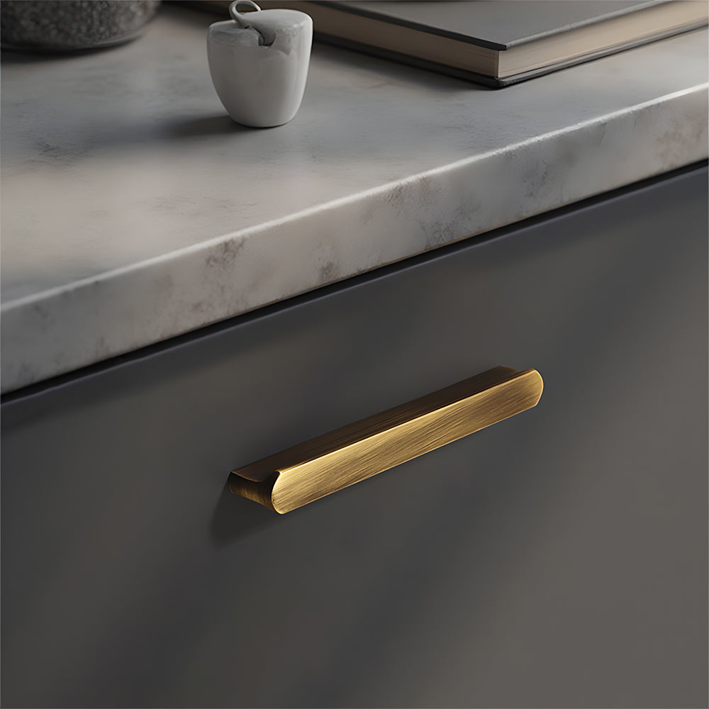 Antique Bronze Brass Edge Cabinet Handles by LookiDecor