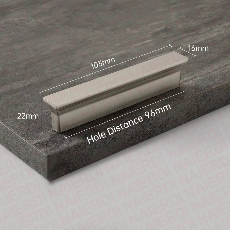 Brushed Steel Zinc Alloy Trapezoid Cabinet Handles Closets Cabinets Drawer Pulls by LookiDecor