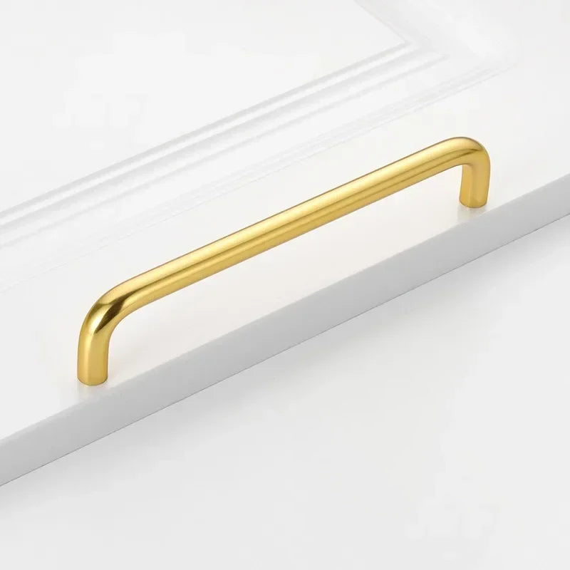 Gold Aluminum Alloy Kitchen Cabinet Handles for Closets Drawer Dresser by LookiDecor