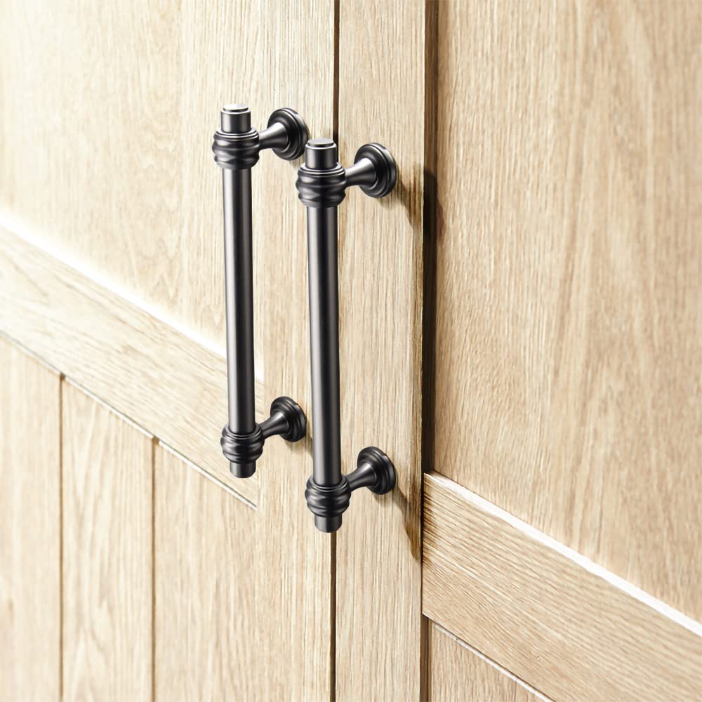 Black Zinc Alloy Polished Bar Cabinet Handles Pulls by LookiDecor