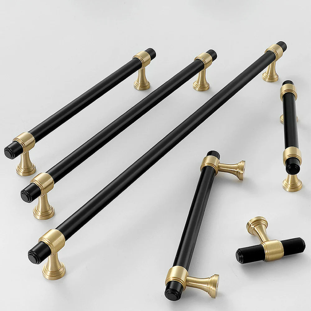 Black Finish Furniture T Bar Shaped Cabinet Pull Handles by LookiDecor