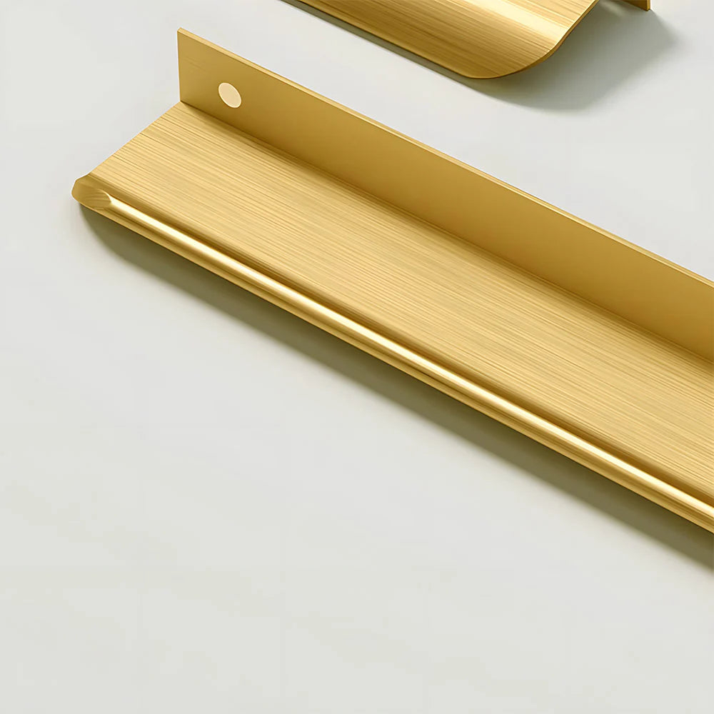 Brushed Gold Cabinet Drawer Edge Pulls by LookiDecor