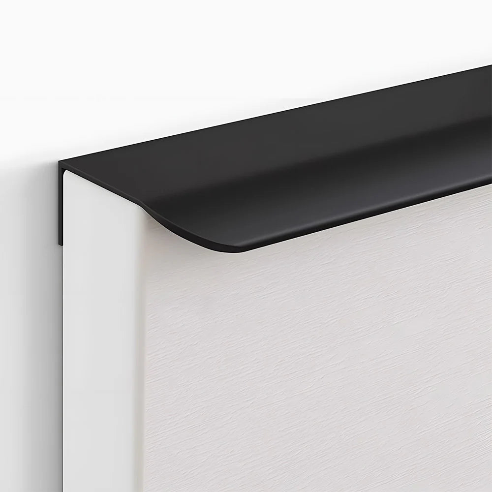 Matte Black Finish Aluminum Cabinet Profile Edge Pull Handles by LookiDecor