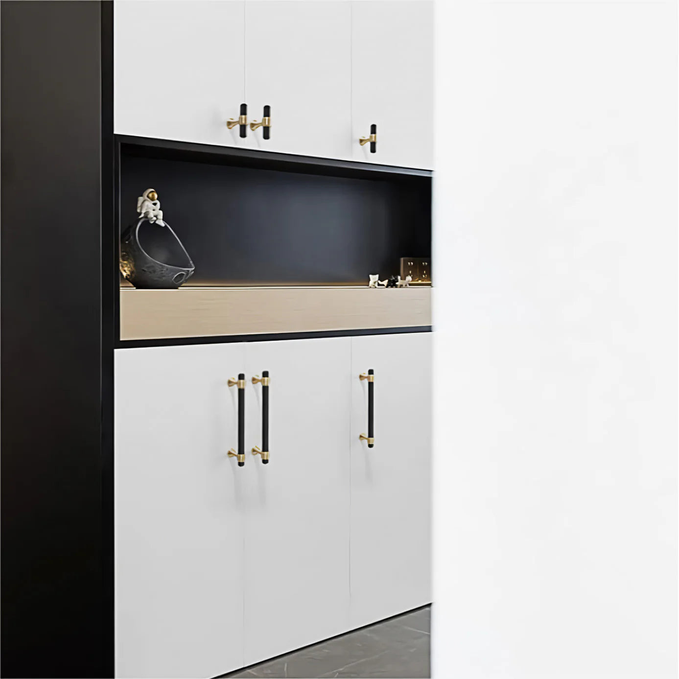 Black Finish Furniture T Bar Shaped Cabinet Pull Handles by LookiDecor