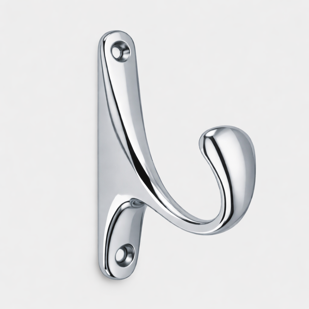 Modern Organic Shape Gold Double Hanging Wall Hook for Bathroom & Entryway