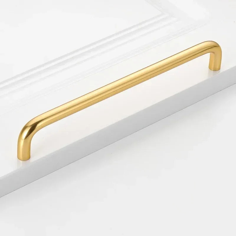Gold Aluminum Alloy Kitchen Cabinet Handles for Closets Drawer Dresser by LookiDecor