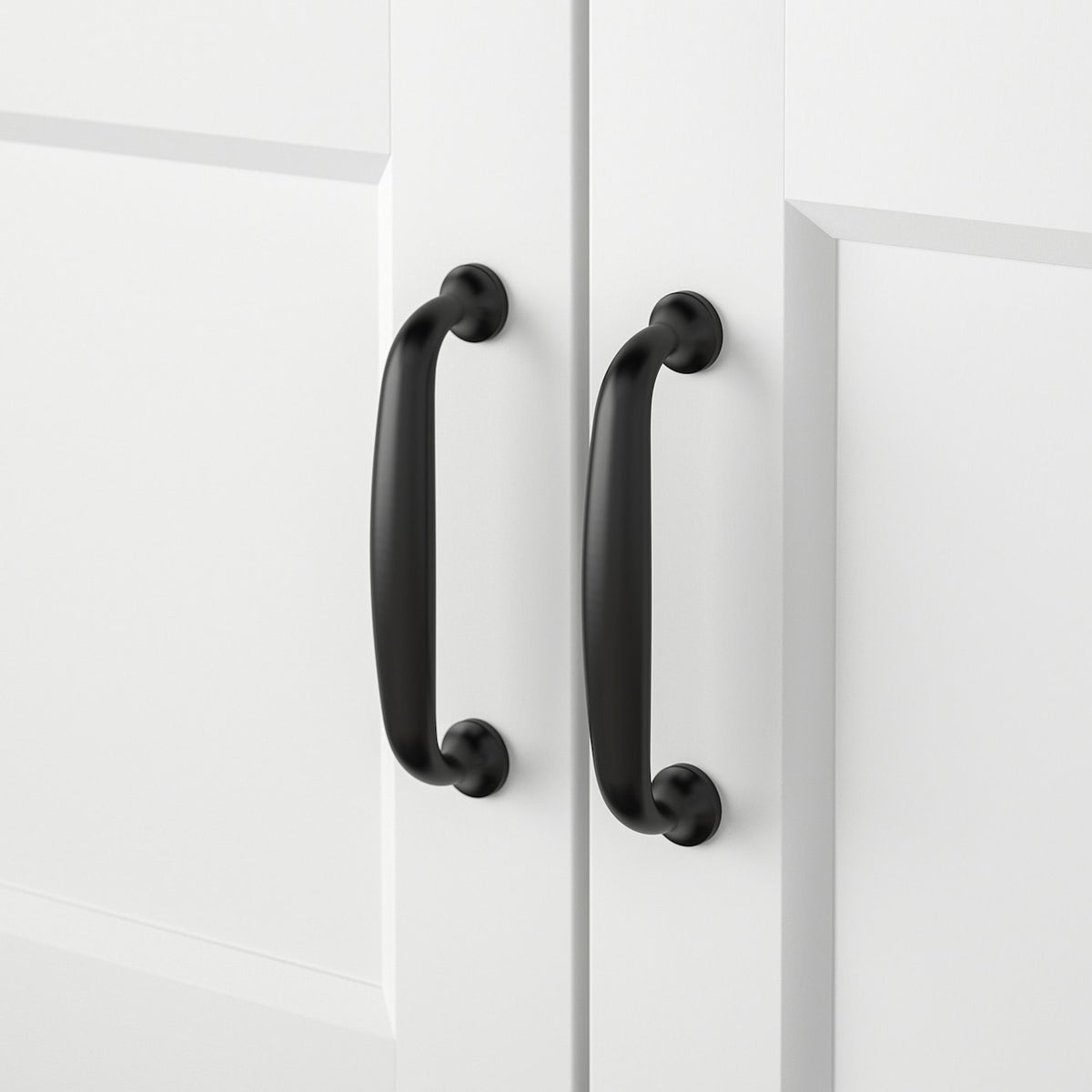 Minimalist Black Bow Kitchen Cabinet Handles Pulls by LookiDecor