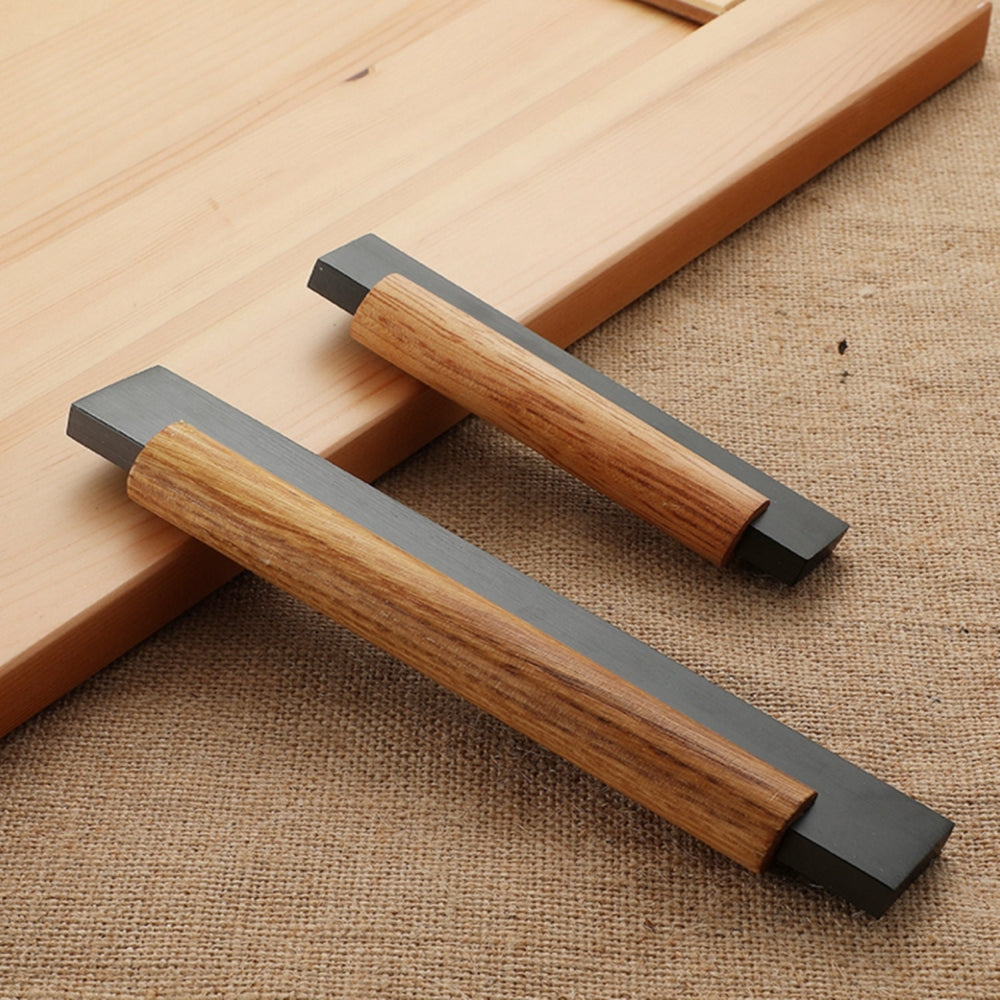 Wood Black Kitchen Cabinet Handles by LookiDecor