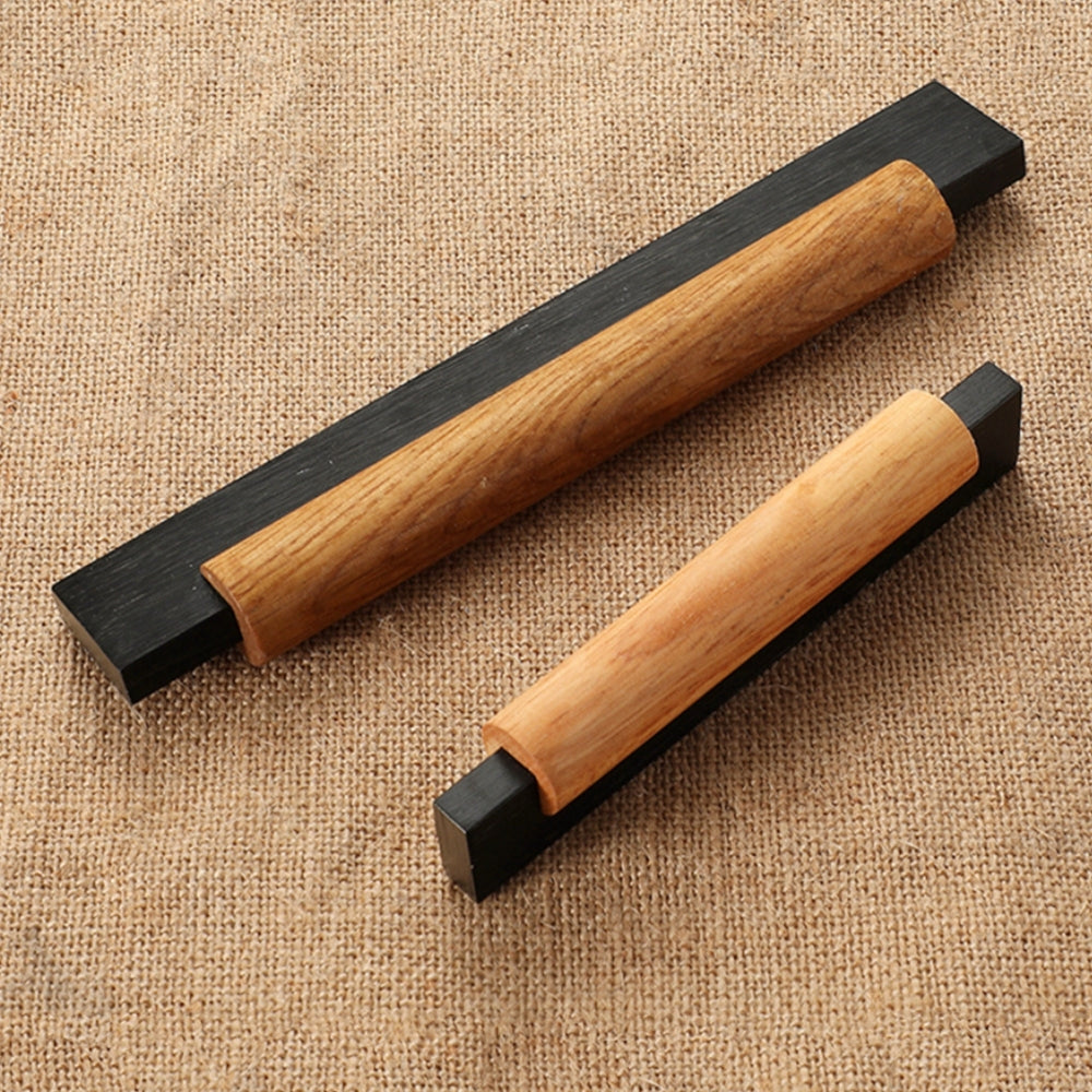 Wood Black Kitchen Cabinet Handles by LookiDecor